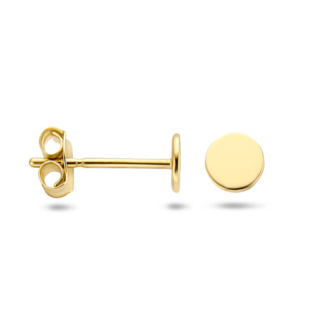 Oorknoppen Rond 4mm van 14 Karaat Geelgoud