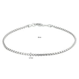 Damesarmband 14 Karaat Witgoud, Venetiaans Bol Schakeltype - Lengte 18cm