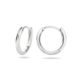 Klapoorringen van Gerhodineerd Zilver Halfrond model - Diameter 12.5 en Breedte 1.5mm
