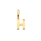 Letter H - Hanger van 14 Karaat Geelgoud - 3.5 x 9.5 mm