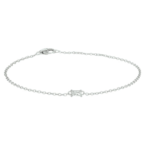 Armband Zirkonia 16   17   18 Cm Zilver Gerhodineerd