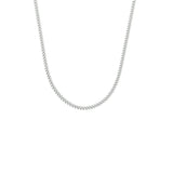 Basis kindercollier Zilver Gerhodineerd, Gourmet schakel 1,4 mm - Lengte 36+4cm
