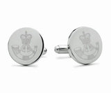 Manchetknopen Rond Glans - Edelstaal - Afbeelding of Logo gravure