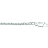 Damescollier van 925 Zilver, Vossenstaart schakel 3mm - Lengte 45cm