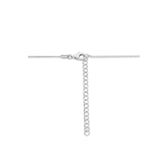 Damescollier van Gerhodineerd Zilver, Ankerschakel 1.1mm met hanger Filigraan stijl - Lengte 45+5cm