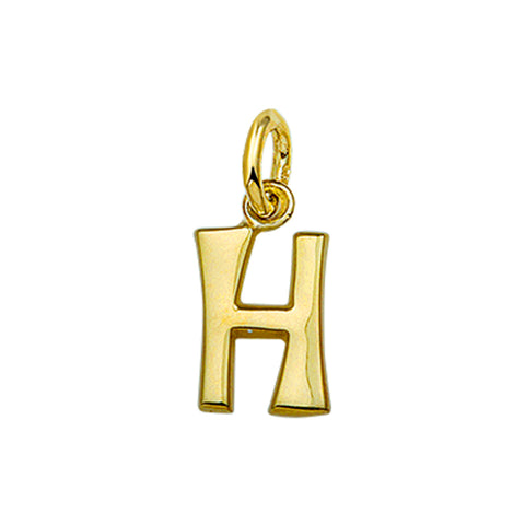 14 Karaat Geelgouden hanger - Letter H - 7 x 12 mm