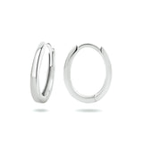14 Karaat Witgouden Klapoorringen Diameter 13.5mm en Breedte 2mm