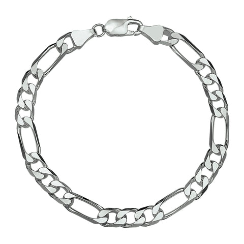 Herenarmband 6mm van 925 Zilver, Figaro schakel - Lengte 20cm