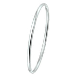 Damesarmband, Bangle van 925 Zilver, Ovale Buis - Formaat 3x60mm