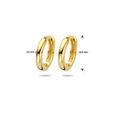14 Karaat Geelgouden Klapoorringen - Diameter 10.5mm
