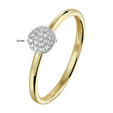 Ring Diamant 0.07ct H Si Goud (Bicolor Goud Geel/Wit)