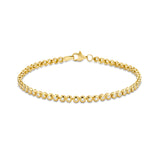 Dames Tennisarmband van 14 Karaat Geelgoud met Zirkonia 3mm - Lengte 19cm