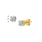 14 Karaat Geelgouden Oorknoppen met Zirkonia 5mm