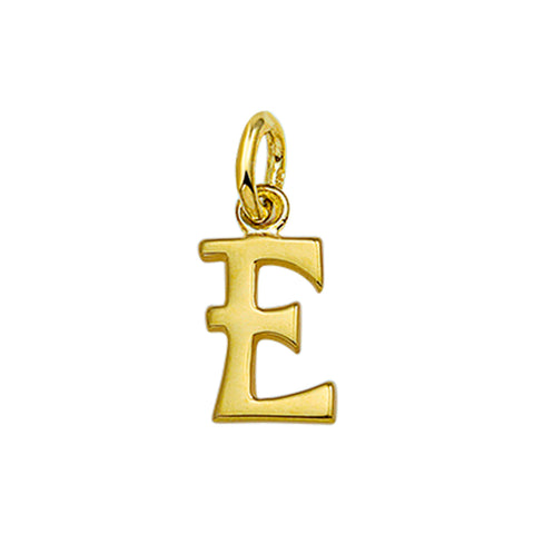 14 Karaat Geelgouden hanger - Letter E - 7.5 x 12.5 mm