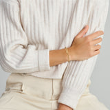 Damesarmband van 14 Karaat Geelgoud, Schakeltype Paperclip Vierkante Buis 6mm - Lengte 19cm