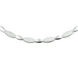 Damescollier van Gerhodineerd Zilver, Ovaalvormige schakels 5.5mm - Lengte 50cm