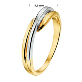 Ring Goud (Bicolor Goud Geel/Wit)