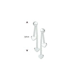 925 Zilveren kinderoorhangers Hartjes - Formaat 4.3 x 28 mm