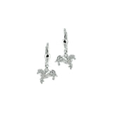 925 Zilveren kinderoorhangers Paard - Formaat 10.5 x 22 mm