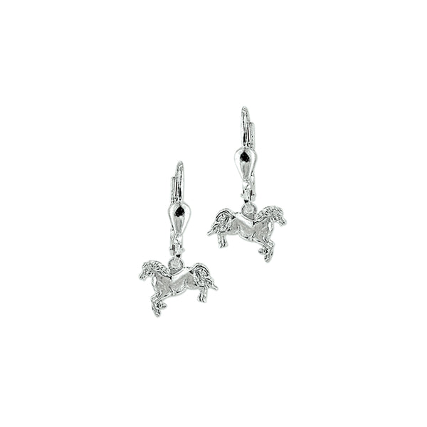 925 Zilveren kinderoorhangers Paard - Formaat 10.5 x 22 mm