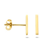 Oorknoppen Balkje van 14 Karaat Geelgoud - Formaat 1.5x8mm