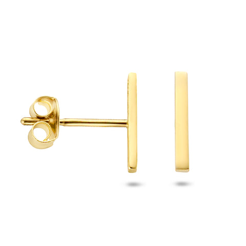 Oorknoppen Balkje van 14 Karaat Geelgoud - Formaat 1.5x8mm