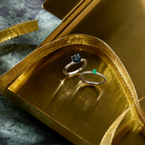 Ring London Blue Topaas 1.35ct En Diamant 0.05ct H Si Goud (Witgoud)