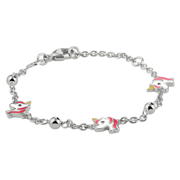 Armband Eenhoorn 11   13 Cm Zilver Gerhodineerd