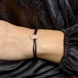 Damesarmband met Gerhodineerd Zilveren Element - Lengte 13+13cm