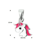 Hanger Eenhoorn Zilver Gerhodineerd