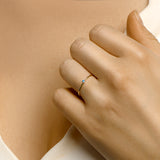 Aanschuifring Blauw Zirkonia Goud (Geelgoud)