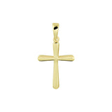 14 Karaat Geelgouden Kruis hanger, formaat 12.5 x 19 mm