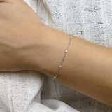 Damesarmband van Gerhodineerd Zilver met Parels - Lengte 16.5+2cm