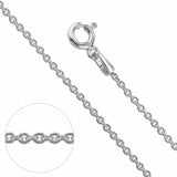 Zilveren basis collier voor hanger in div. lengtematen - Anker 2,1 mm - Zilver Wit