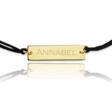 Armband Rechthoek - 14K Geelgoud - Lettergravure