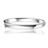 Damesarmband 8mm van 925 Zilver, Bangle met scharnier, massieve buis - Diameter 60mm