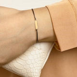 Armband Rechthoek - 14K Geelgoud - Lettergravure