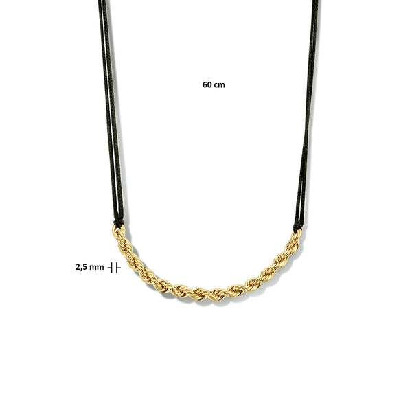 Collier met 14 Karaat Geelgouden element - Lengte tot 60cm