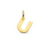 Letter U - Hanger van 14 Karaat Geelgoud - 5 x 6 mm