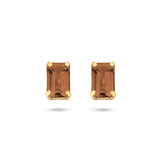 Oorknoppen met Rookkwarts 1.10ct (2x 0.55ct) 14 Karaat Geelgoud - Formaat 4x6mm