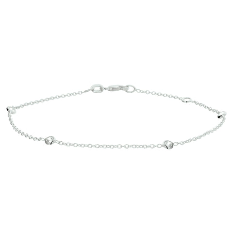 MATERIA Damen Armband Echt Silber 925 - Würfel Kette Armkette 17-22cm MATERIA Damen Armband Echt Silber 925 - Würfel Kette Armkette 17-22cm