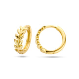 14 Karaat Geelgouden Klapoorringen Veer - Diameter 12.5mm en Breedte 4mm