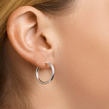 Oorringen van 925 Zilver met Ronde Buis 2.5 mm - Diameter 20 mm