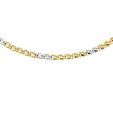 Bicolor herencollier lengte 45 cm - Anker 4,3 mm 14 Krt. Goud - Geelgoud en Witgoud