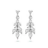 Oorhangers van Gerhodineerd Zilver met Zirkonia - Formaat 6.3x18mm