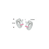 Kinderklapoorringen Kroon met Zirkonia van Gerhodineerd Zilver - Diameter 12 mm