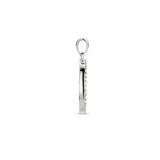 Ronde Hanger met Zirkonia van Gerhodineerd Zilver - Diameter 18mm