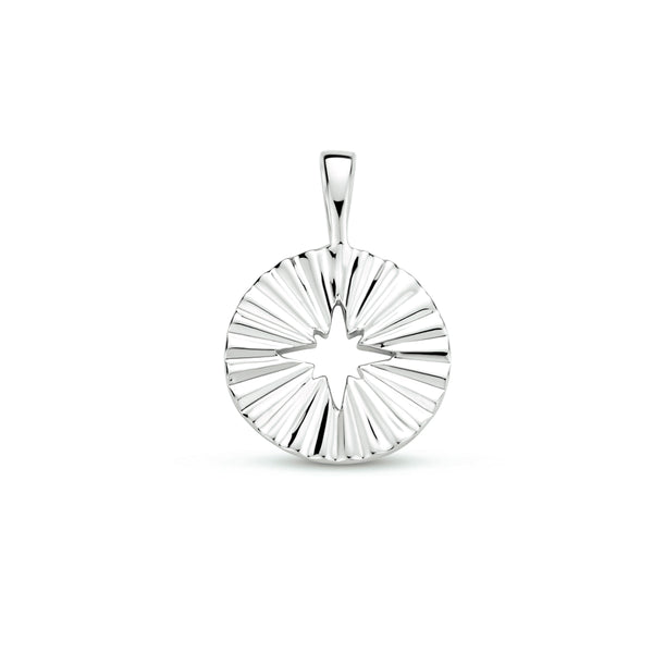 Ronde Hanger Gediamanteerd van Gerhodineerd Zilver - Diameter 12.5mm