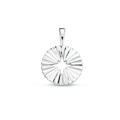 Ronde Hanger Gediamanteerd van Gerhodineerd Zilver - Diameter 12.5mm