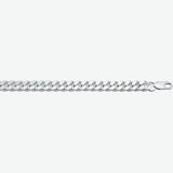 Herenarmband 8mm van 925 Zilver, Gourmet 6 Zijdes Geslepen - Lengte 22cm